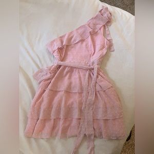 Showpo one shoulder pink mini dress